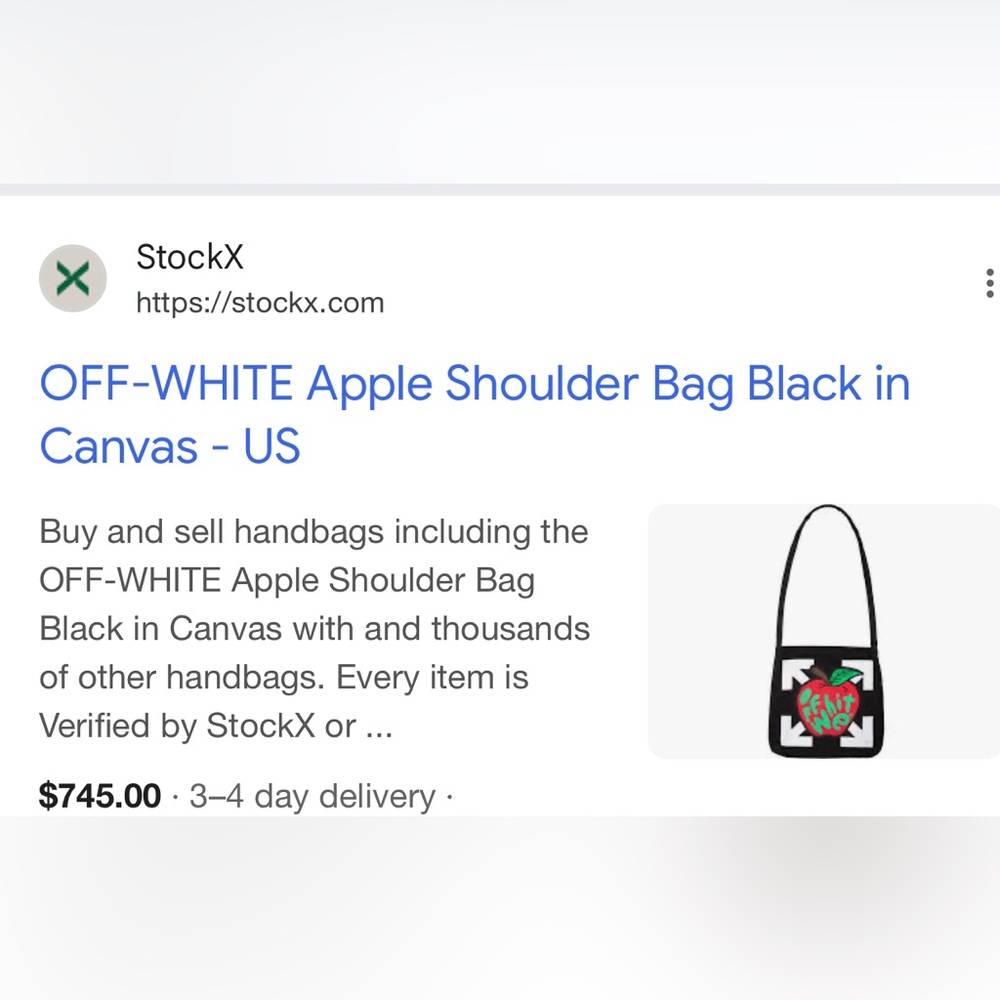 Off-White Apple bag Virgil Abloh with dust bag and tags - Picture 14 of 17